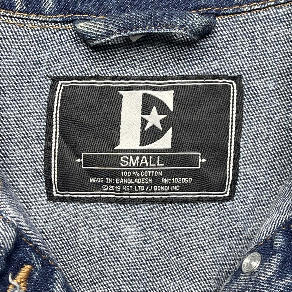 Elton John Womens Acid Wash Denim Jean Jacket S Authentic Merch - Picture 2 of 7
